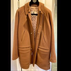 Burberry London Pea Coat Brown Wool Cashmere